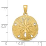 14K Polished Sand Dollar Charm - Image 3