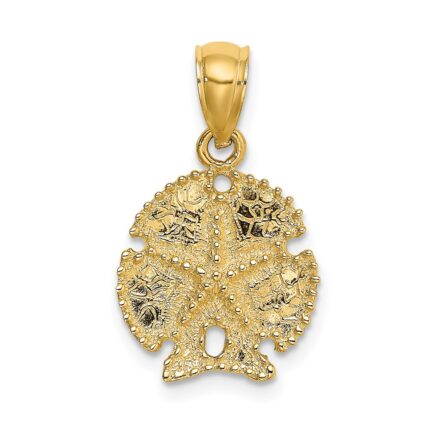 14K Starfish on Sand Dollar Charm