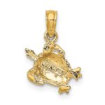 14K Textured Sea Turtle Charm - Image 4