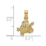 14K Textured Sea Turtle Charm - Image 3