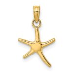 14K Polished Mini Dancing Starfish Charm