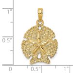 14K Textured Sand Dollar Charm - Image 3