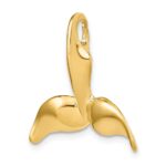 14K 3-D Polished Whale Tail Chain Slide - Image 5