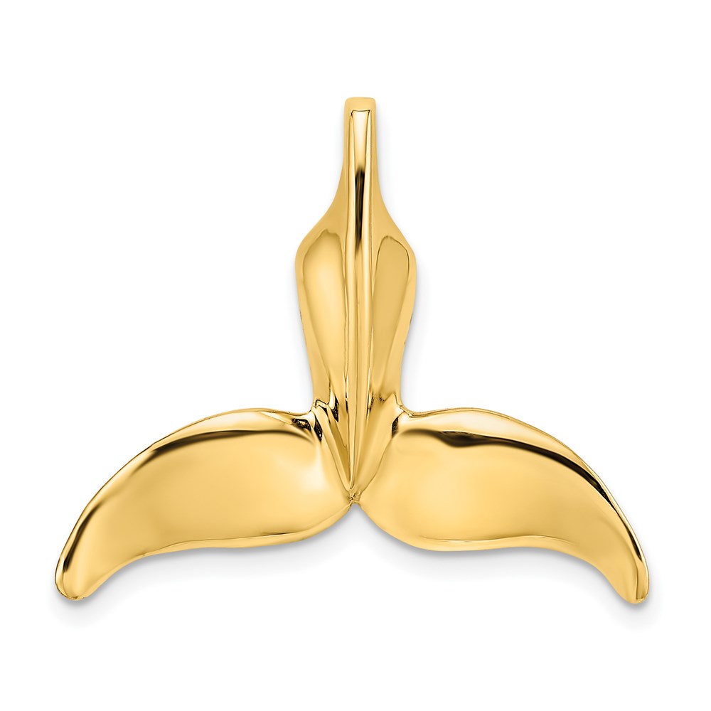 K7676.jpg 14K 3-D Polished Whale Tail Chain Slide - Image 1