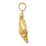 14K Polished Elongated Shell Charm - Image 2