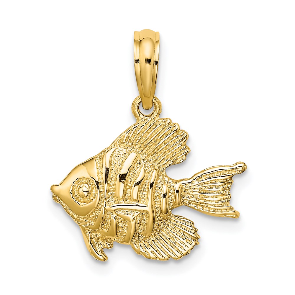 K7691.jpg 14K Polished Textured Goldish Charm - Image 1
