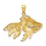 14K Large 2-D Textured Goldfish Charm - Image 4
