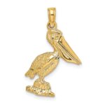 14K 3-D Standing Pelican with Moveable Mouth Charm