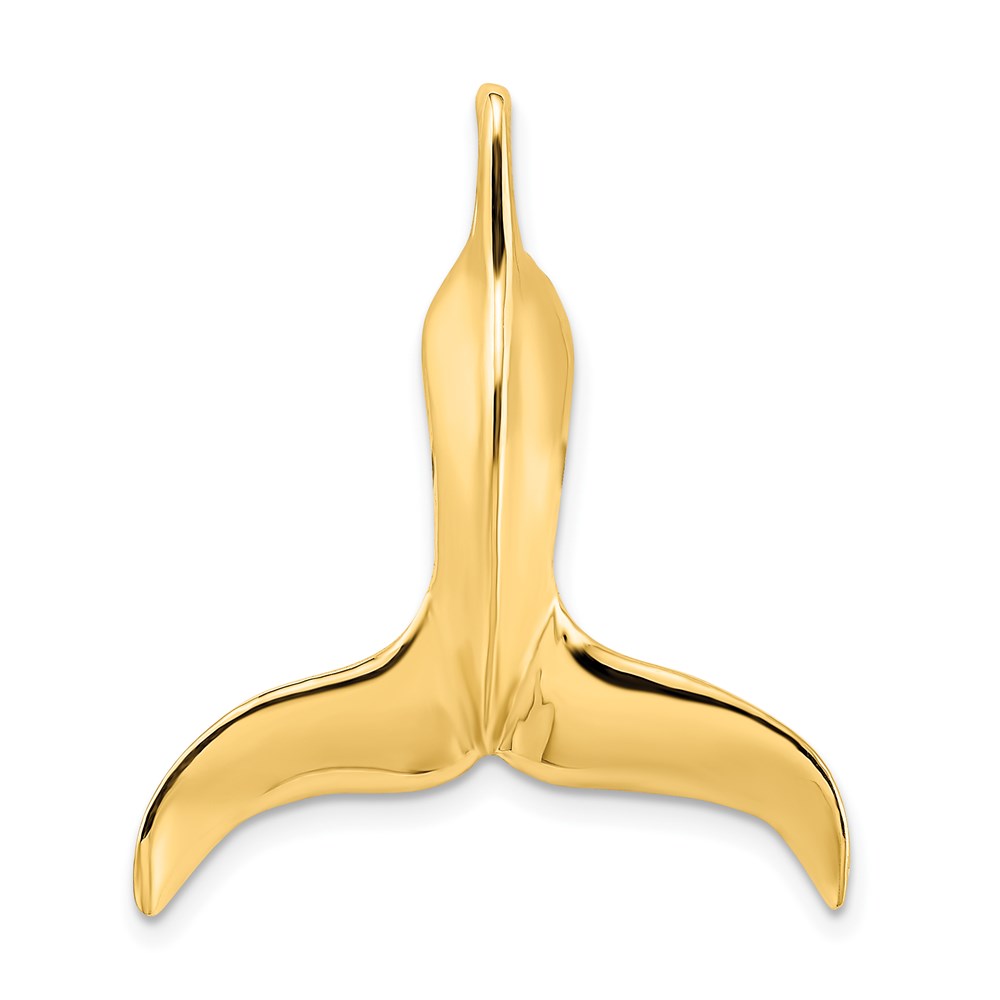 K7713.jpg 14K 3-D Polished Whale Tail Chain Slide - Image 1