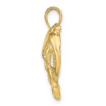 14k Twin Dolphins Pendant - Image 2