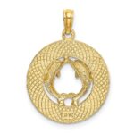 14K BEAUFORT SC with Dolphins Circle Charm - Image 4