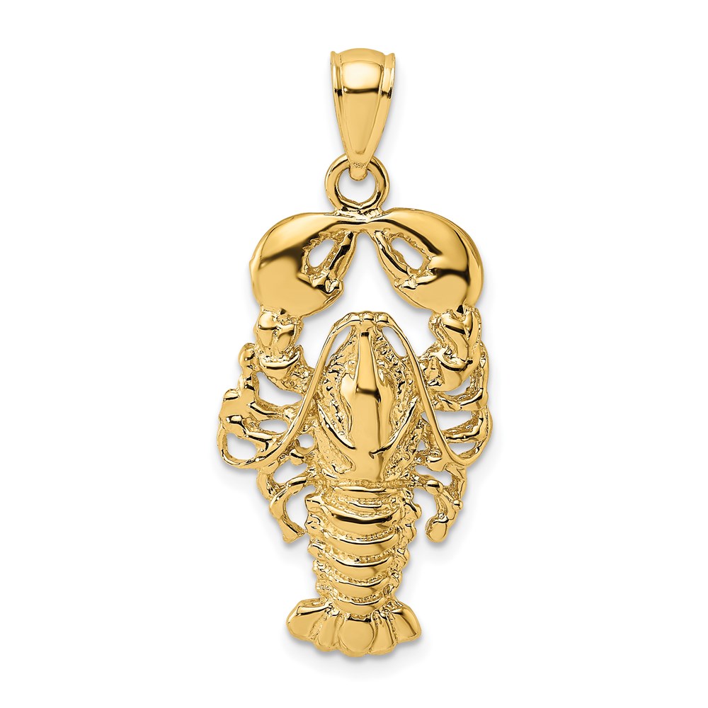K7727.jpg 14K Textured Maine Lobster Charm - Image 1