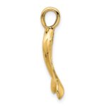 14K 3-D Polished Whale Tail Charm - Image 2