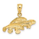 14K Polished Triple Manatee Charm - Image 4