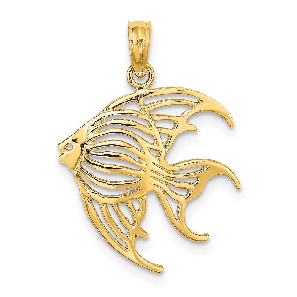 K7736.jpg 14K Cut-Out Angelfish Charm - Image 1