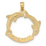 14K JAMAICA with Dolphins Charm - Image 3