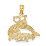 14K I HEART SIESTA KEY with Dolphin Charm - Image 4