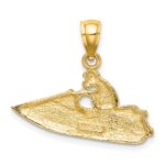 14K Textured 2-D Jet Ski Charm - Image 4