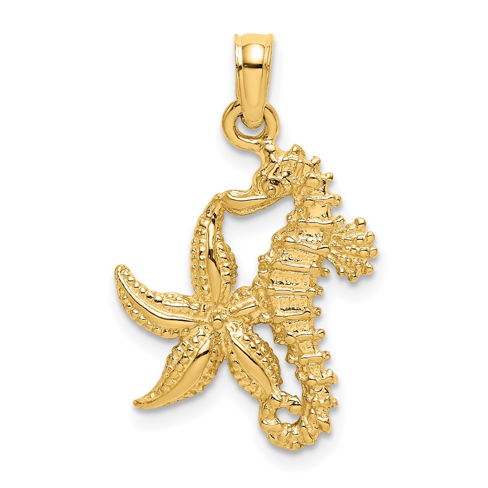 K7831.jpg 14K Starfish and Seahorse Charm - Image 1