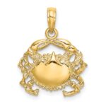 14K Crab Charm