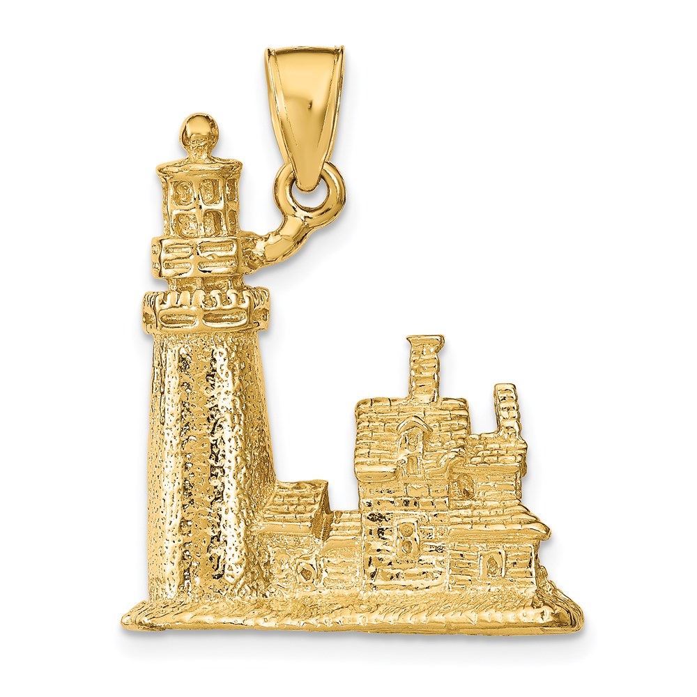 K7839.jpg 14k 3-D Cape Cod Lighthouse Pendant - Image 1