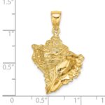 14K Textured Conch Shell Charm - Image 3