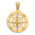 14K Nautical Compass Charm