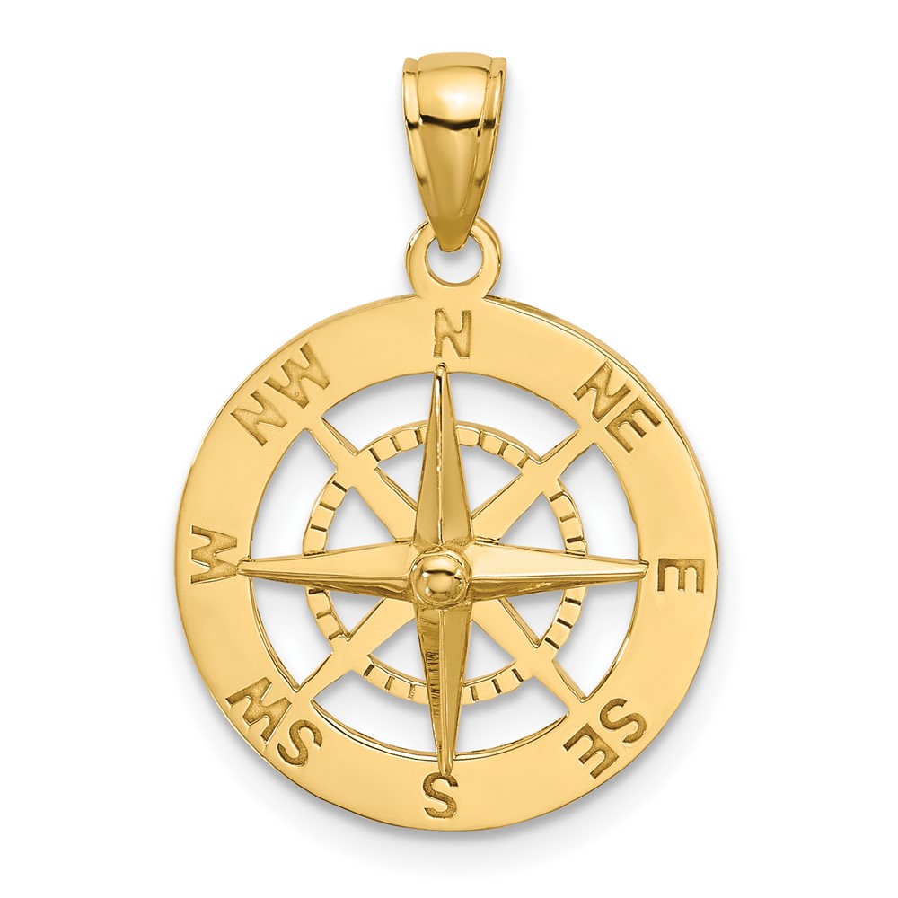 K7856.jpg 14K Nautical Compass Charm - Image 1