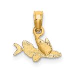 14K Mini Flying Fish Charm - Image 4