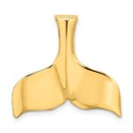 14K 3-D Polished Whale Tail Omega Slide