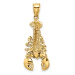 14K Lobster with Moveable Claws Pendant - Image 3
