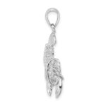 14K White Gold Lobster with Moveable Claws Pendant - Image 2