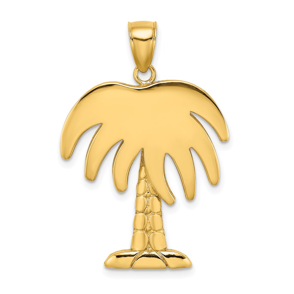 K7884.jpg 14K Large Charleston Palm Tree Charm - Image 1