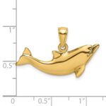 14K Polished Dolphin Charm - Image 4