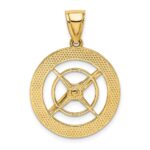14K Nautical Compass with Moveable Needle Charm - Image 4