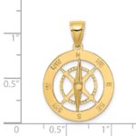 14K Nautical Compass with Moveable Needle Charm - Image 3