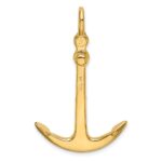 14K 3-D Polished Anchor 2-Piece and Moveable Charm - Image 4