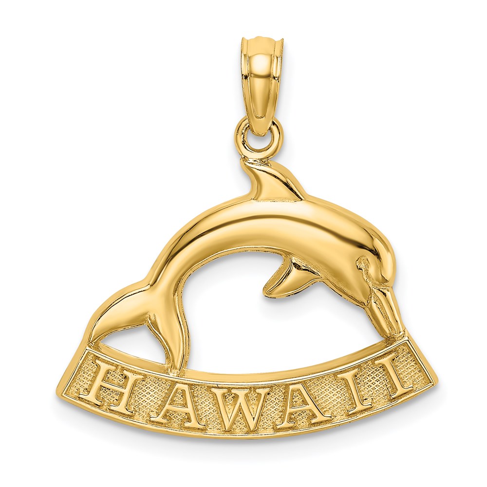 K7911.jpg 14K HAWAII Dolphin Charm - Image 1