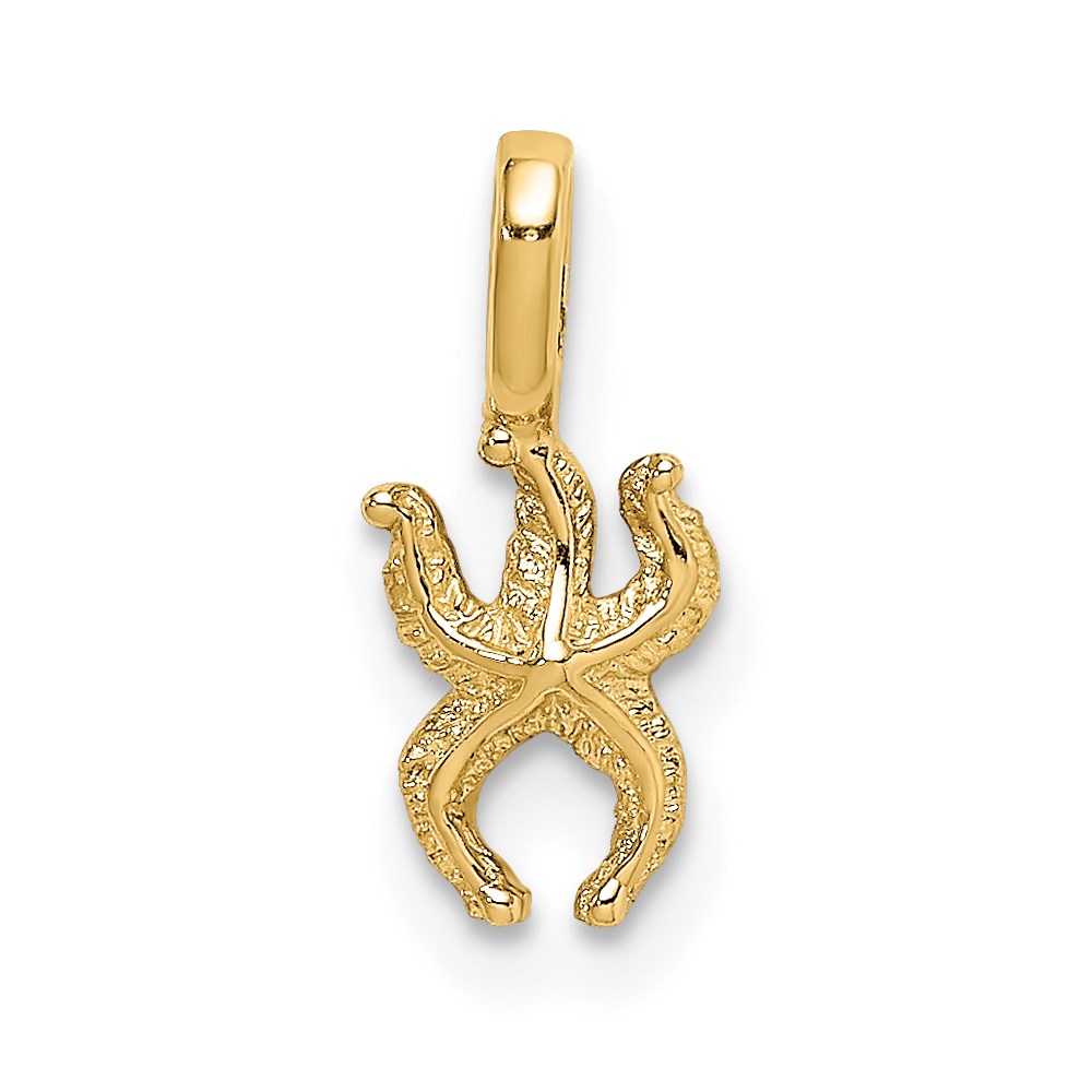 K7933.jpg 14K Mini Starfish with Fixed Bail Charm - Image 1