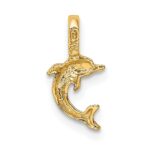 14K Mini Jumping Dolphin with Fixed Bail Charm - Image 4