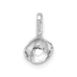 14K White Gold Mini Clam Shell Charm - Image 4