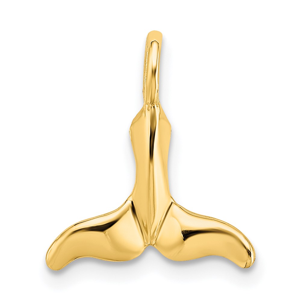 K7952.jpg 14K Polished Mini Whale Tail Charm - Image 1