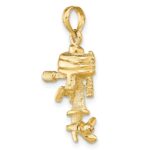 14K 3-D Boat Engine with Moveable Propeller Charm - Image 5