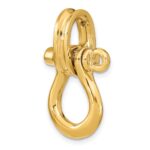 14K 3-D Large Shackle Link with Pulley Bail Charm - Image 5