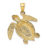 14K Swimming Sea Turtle Charm - Image 4