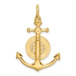 14K 3-D Small Anchor with Nautical Compass Charm - Image 4