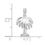 14K White Gold Charleston Palm Tree Charm - Image 3