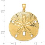 14K Polished Large Sand Dollar Charm - Image 3
