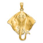 14k Polished Large Stingray Charm