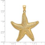 14K Large Textured Starfish Charm - Image 3
